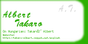 albert takaro business card